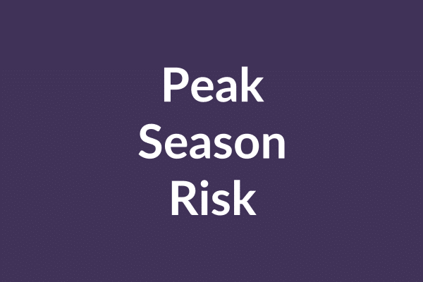 zensmart is showing Text on a purple background that reads: "Great Volume, Great Risk During Peak Season. with print workflow automation