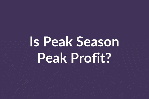zensmart is showing Text on a dark purple background reads, “Is Peak Season Truly Peak Profit?” in white, bold letters. with print workflow automation