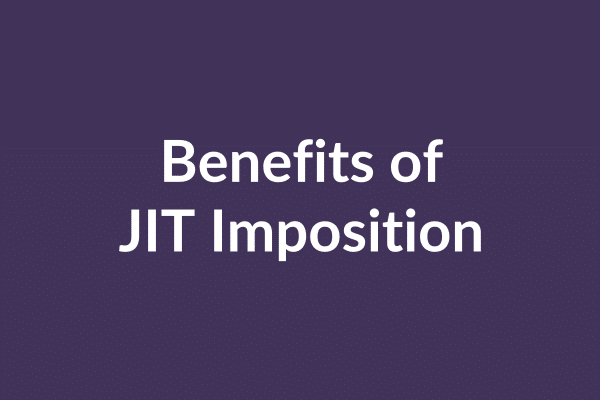 zensmart is showing Text on a purple background reads, "Benefits of Just-in-Time Imposition" in white font, highlighting the advantages of this efficient method. with print workflow automation