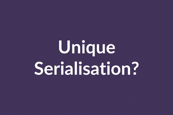 zensmart is showing White text on a dark purple background asks, "Unique Serialisation Opportunities?. with print workflow automation