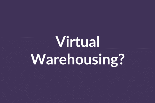 zensmart is showing Text on a purple background boldly asks, "Virtual Warehousing?" in crisp white letters. with print workflow automation