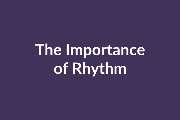 zensmart is showing White text on a dark purple background reads, "The Importance of Rhythm," highlighting key concepts in this engaging video for the POD series. with print workflow automation