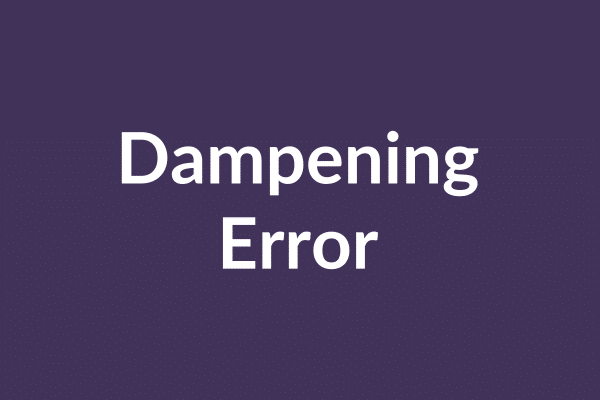 zensmart is showing White text on a dark purple background reads “Dampening Error,” highlighting our POD team's commitment to continuous improvement. with print workflow automation