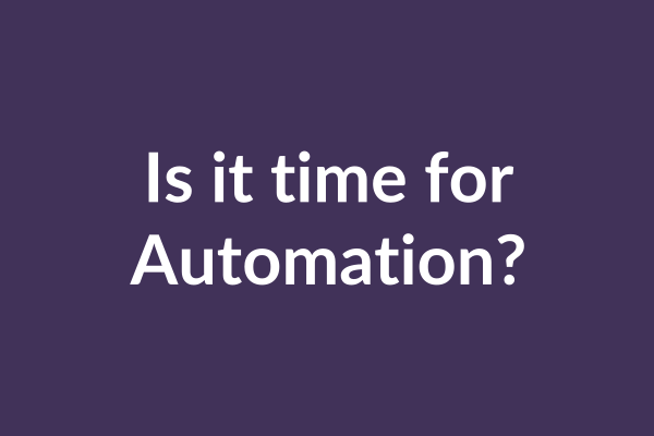 zensmart is showing White text on a purple background reads, "Is it time for automation?"—raising the question as you watch this engaging automation video. with print workflow automation