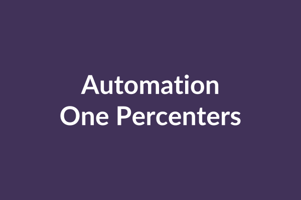 zensmart is showing White text on a dark purple background reads "Automation One Percenters" in a simple, sans-serif font, centered on the image, highlighting how MIS and automation can drive 1% wins. with print workflow automation