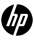 zensmart is showing Black and white HP logo with lowercase letters "hp" in a stylized font inside a black circle. with print workflow automation