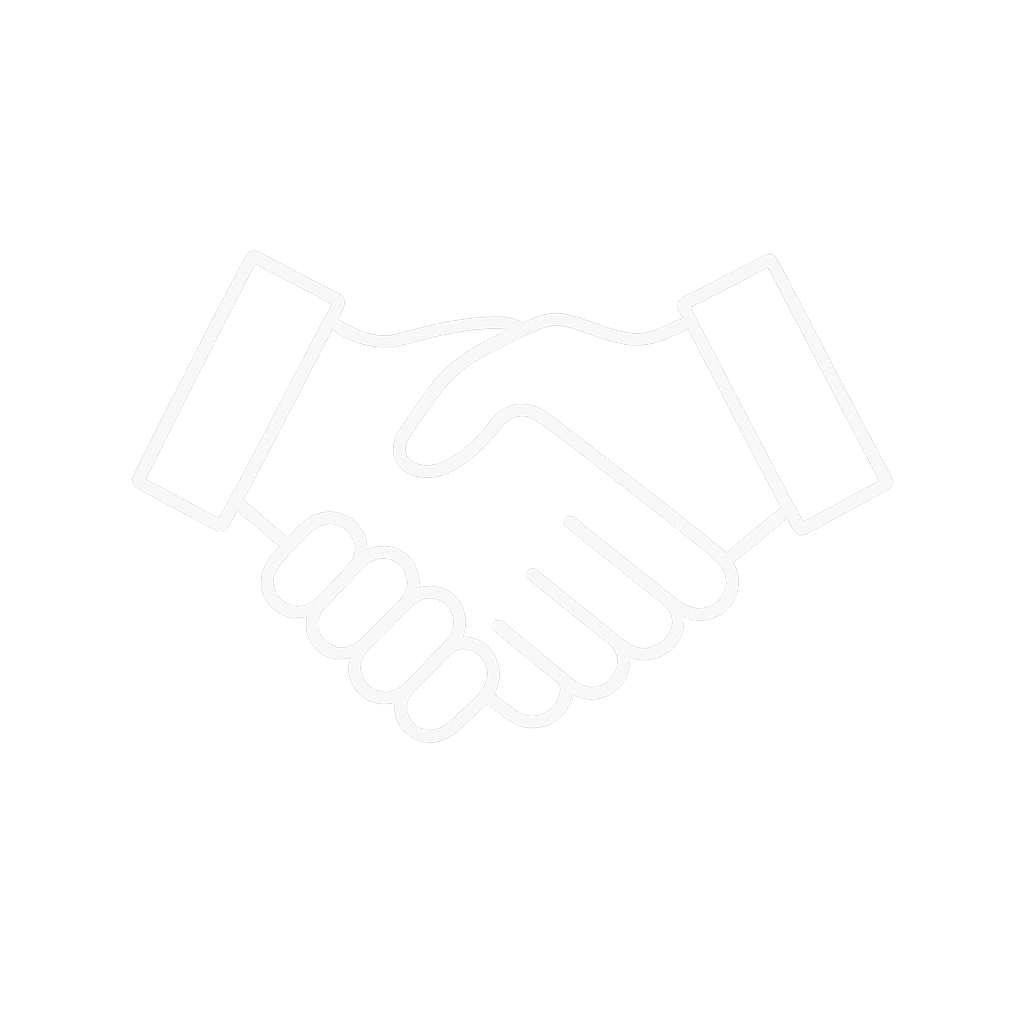 zensmart is showing A simple, black and white line drawing of two hands shaking, symbolizing agreement or partnership, on a plain white background. with print workflow automation