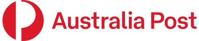 zensmart is showing Australia Post logo featuring a red circular symbol with a white stylized "P" next to the words "Australia Post" in bold red text. with print workflow automation
