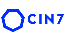zensmart is showing Blue geometric octagon icon followed by the text "CIN7" in bold blue font on a light gray background. with print workflow automation