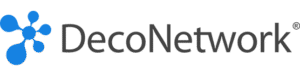 zensmart is showing DecoNetwork logo featuring blue interconnected nodes on the left and the text "DecoNetwork" in gray with a registered trademark symbol on the right. with print workflow automation