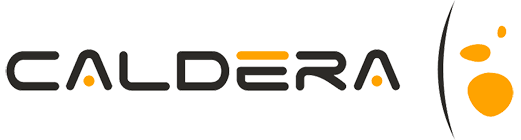 zensmart is showing The CALDERA logo features the word "CALDERA" in a modern, black font with orange accents, next to three orange circular shapes forming an abstract design on a light background. with print workflow automation