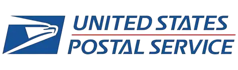 zensmart is showing USPS logo featuring a white eagle head in a blue rectangle, next to the words "United States Postal Service" in blue, with a red line between "United States" and "Postal Service. with print workflow automation