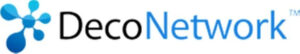 zensmart is showing DecoNetwork logo with stylized blue molecule-like icon on the left and the company name "DecoNetwork" in black and blue text on the right. with print workflow automation