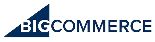 zensmart is showing BigCommerce logo featuring the word "BIG" in white letters inside a dark blue triangle, followed by "COMMERCE" in dark blue text on a light background. with print workflow automation