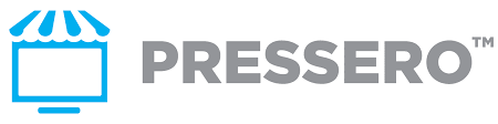 zensmart is showing Logo for Pressero Edition 1, featuring a blue stylized icon resembling a paper under a canopy to the left of the word "PRESSERO" in bold gray letters. with print workflow automation