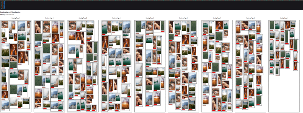 zensmart is showing A digital grid visualization from Edition 1 displays hundreds of mixed landscape and portrait photos, organized in columns labeled "Reading level 1" through "Reading level 8," with numerous, overlapping images. Release Notes: May 2026. with print workflow automation